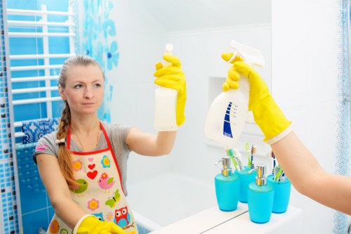 Professional carpet cleaners working in a Tooting Bec home