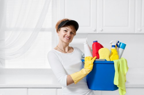 Carpet cleaning equipment ready for service at a home or business